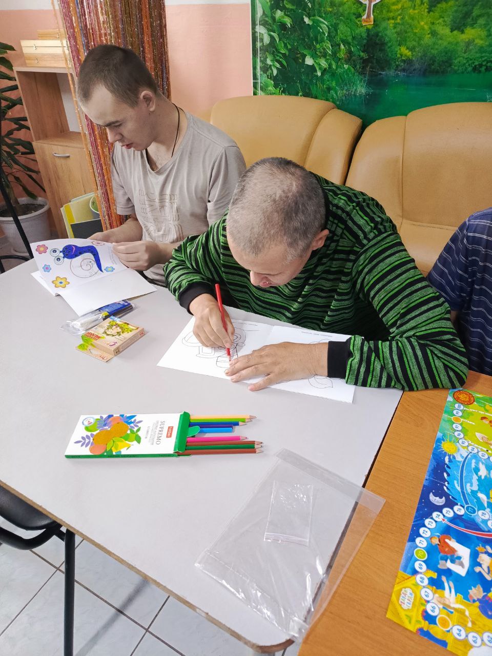 Дневная занятость наших получателей социальных услуг.